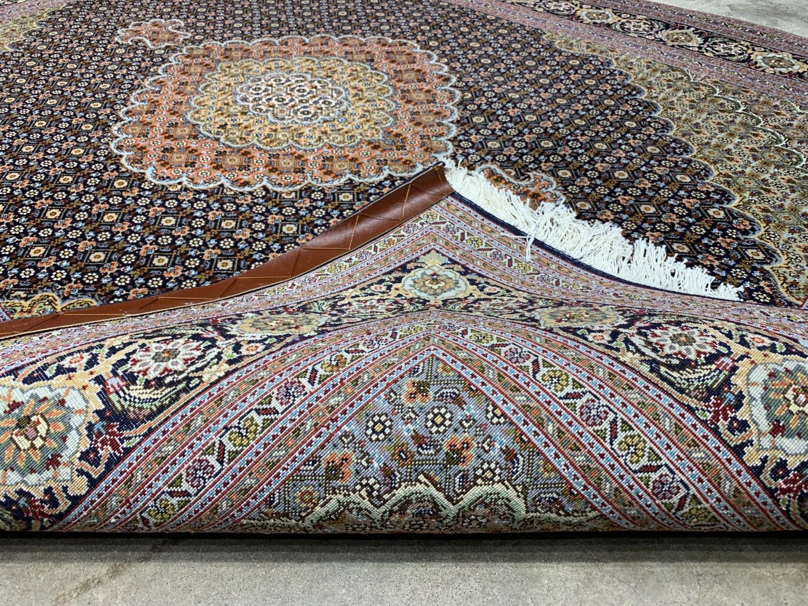 5'x6'5" Fine Hand-Knotted Wool & Silk Blend Tabrize Mahi Carpet - Area Rug