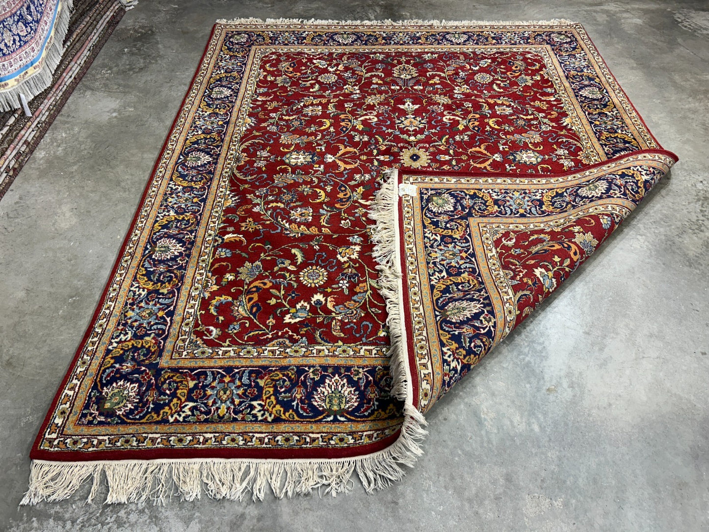 7'11"x9'7" Hand-Knotted 100% Wool Pile Qume Rug