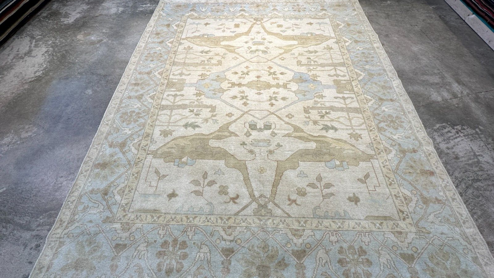 8'x10' Hand-Knotted 100% Lamb Wool Oushak Carpet - Area Rug