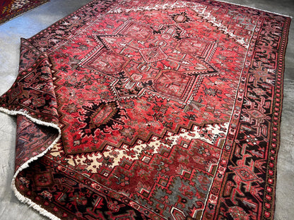 8'3" x 11'0" Hand-Knotted 100% Wool Pile Herize Area Rug - Area Carpet