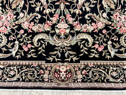 5'6"x8'6'' Hand-Knotted 100% Wool Pile Sino-Persiane Area Rug - Area Carpet