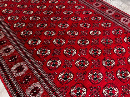 7'6" x 11'5'' Hand-Knotted 100% Wool Pile Turkamane Area Rug - Carpet