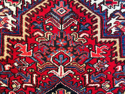 7'8"x11'5" Hand-Knotted 100% Wool Pile Herize Rug