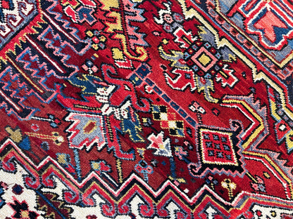 8'10"x12'1" Hand-Knotted 100% Wool Pile Herize Rug