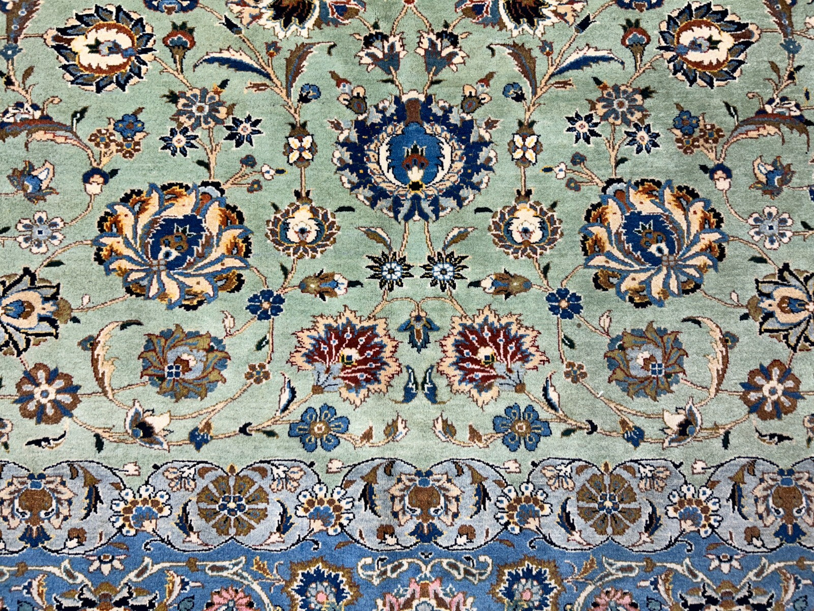 10'6"x14'6" Hand-Knotted 100% Wool Pile Kashane Rug