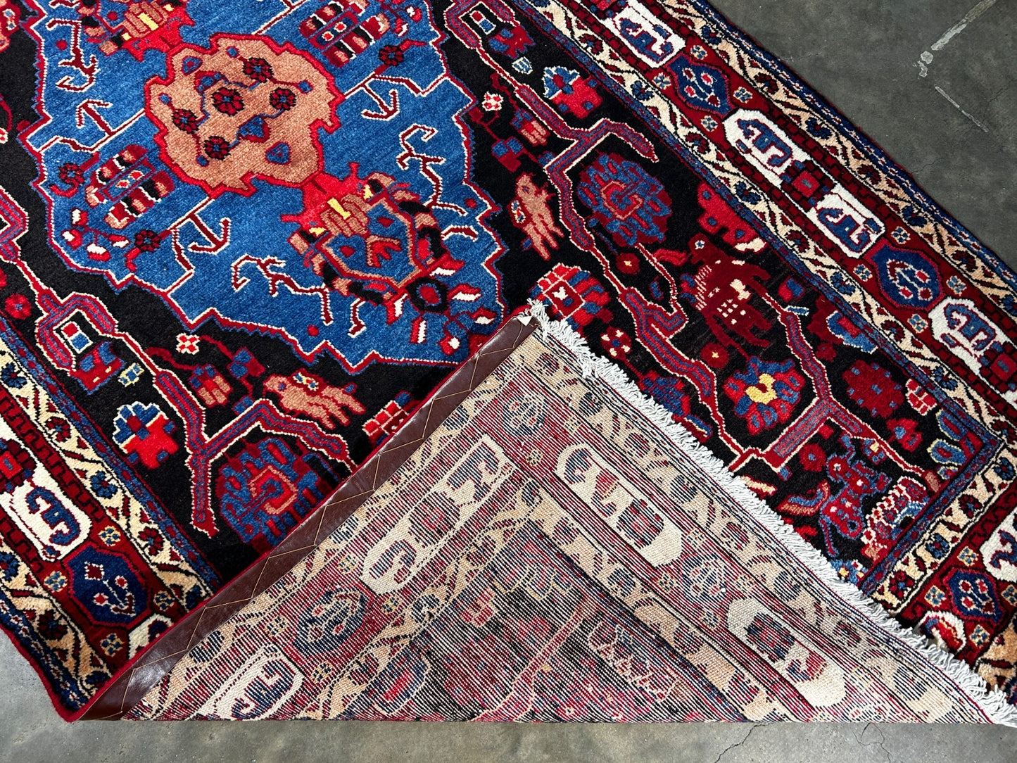 4'9" x 9'6" Hand-Knotted 100% Lamb Wool Pile Nahavande Area Rug - Carpet