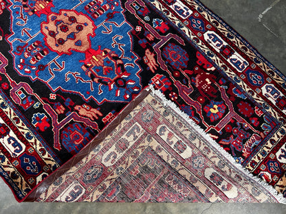 4'9" x 9'6" Hand-Knotted 100% Lamb Wool Pile Nahavande Area Rug - Carpet