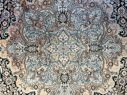 9'x12'6" Hand-Knotted 100%  Kashmiri Silk Pile Area Rug