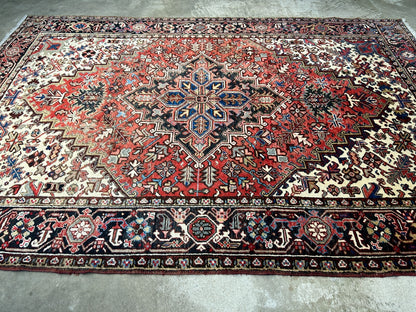 6'7"x9'7" Hand-Knotted 100% Lamb Wool Herize Carpet - Area Rug