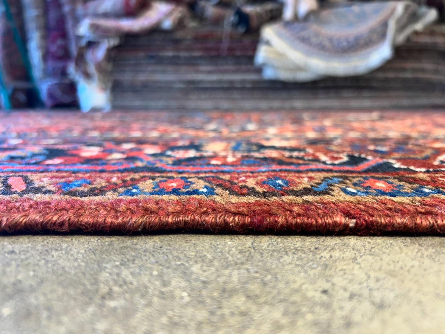 7'5"x11'1" Hand-Knotted 100% Wool Pile Herize Rug