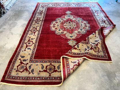 8'10"x11'8" Hand-Knotted 100% Wool Pile Tabrize Rug
