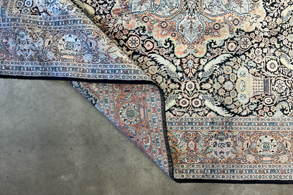 9'x12'6" Hand-Knotted 100%  Kashmiri Silk Pile Area Rug