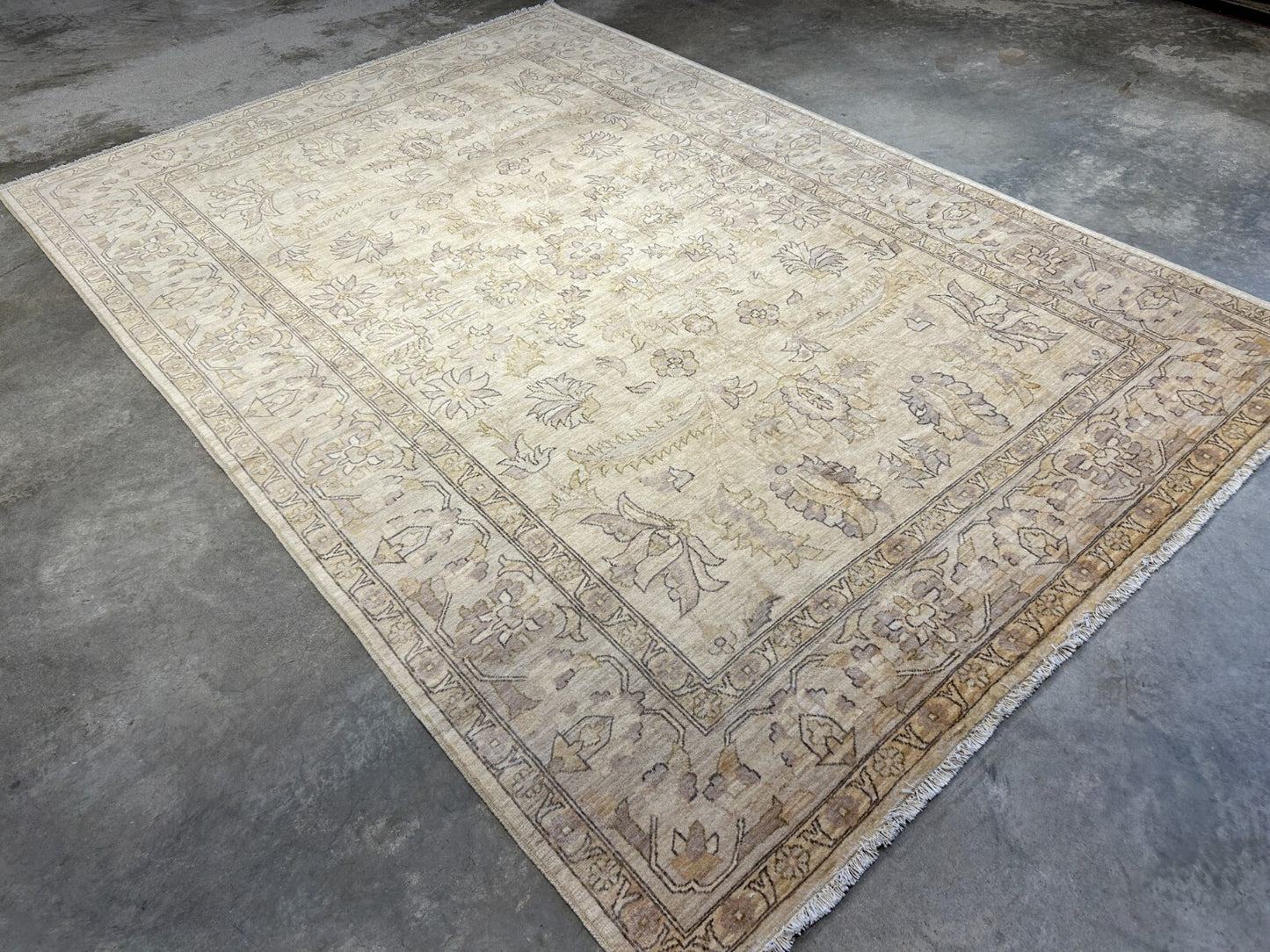 6'6"x9'6" Hand-Knotted 100% Wool Pile Afghan Carpet - Area Rug