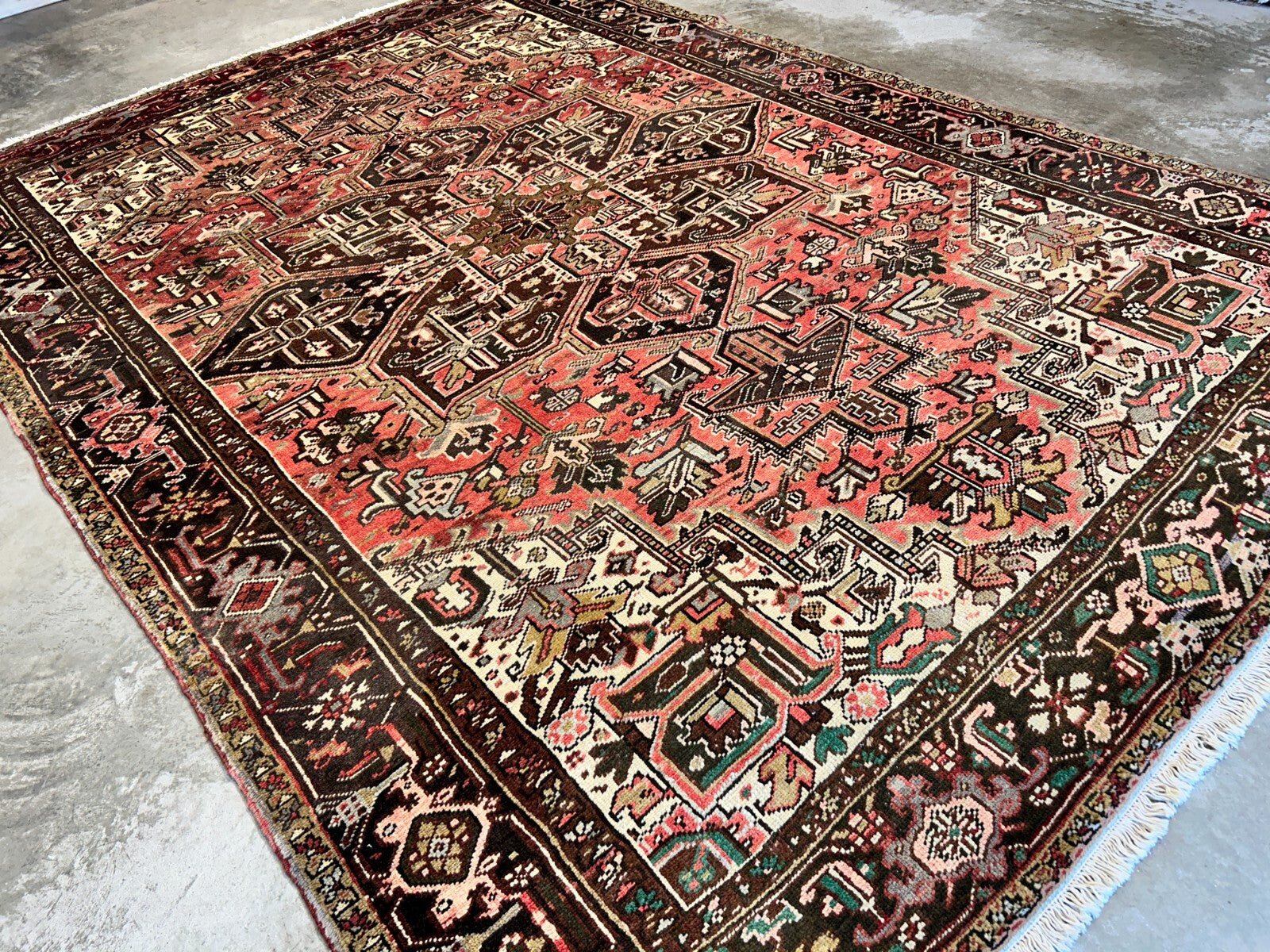 8'5"x11'10" Hand-Knotted 100% Wool Pile Herize Rug