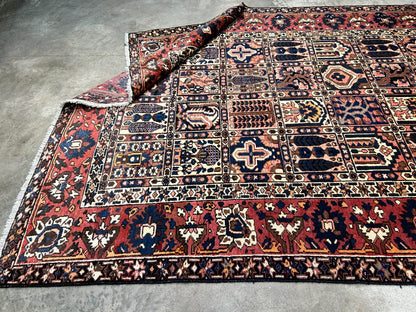 6'5"x9'8" Hand-Knotted 100% Lamb Wool Bakhtiarie Carpet - Area Rug