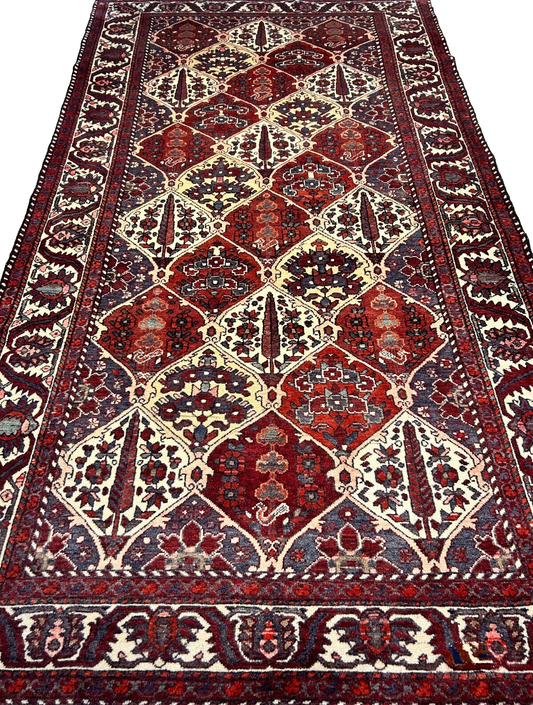 5'3"x9'6" Hand-Knotted 100% Wool Pile Bakhtiarie Carpet - Area Rug