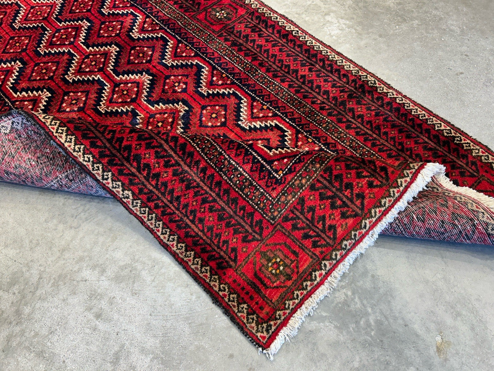 3’3”x6’2” Hand-Knotted 100% Wool Balouchi Area Rug - Carpet