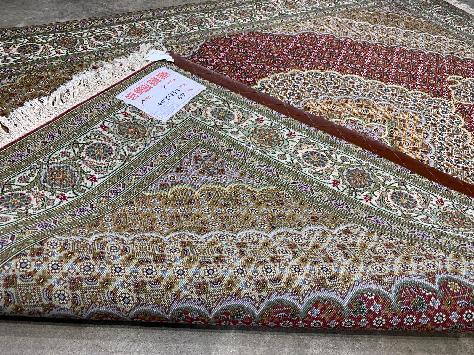 5'x6'8" Fine Hand-Knotted Wool & Silk Blend Tabrize Mahi Carpet - Area Rug