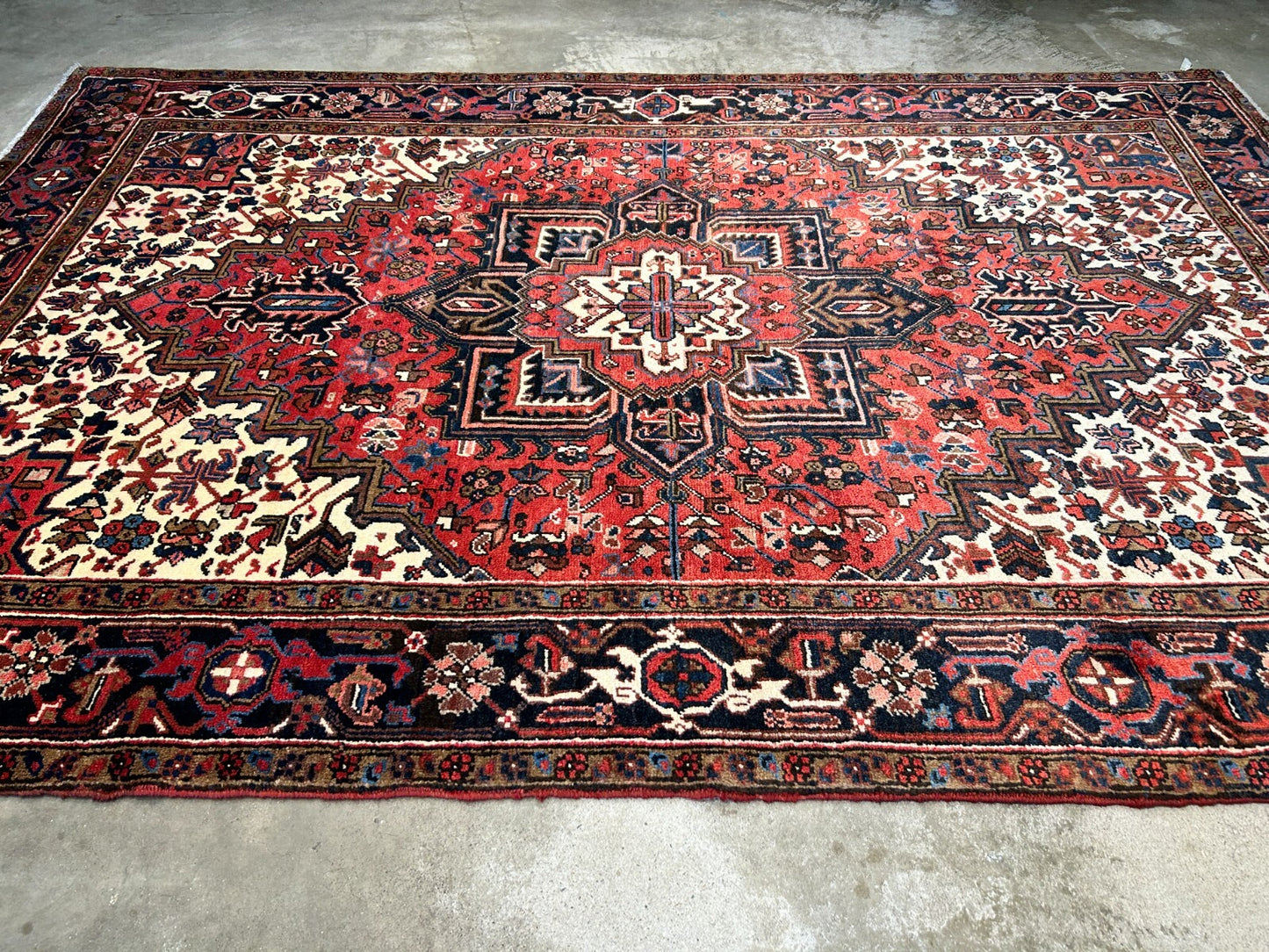 6'10"x10'3" Hand-Knotted 100% Wool Herize Carpet - Area Rug