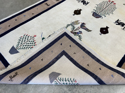 6’5”x9’6” Hand-Knotted 100% Wool Pile Oriental Area Rug - Carpet