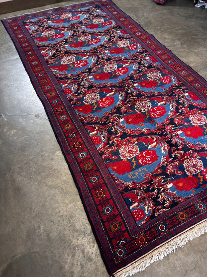 4'9" x 10'0'' Hand-Knotted 100% Lamb Wool Pile Sennehe Area Rug - Carpet