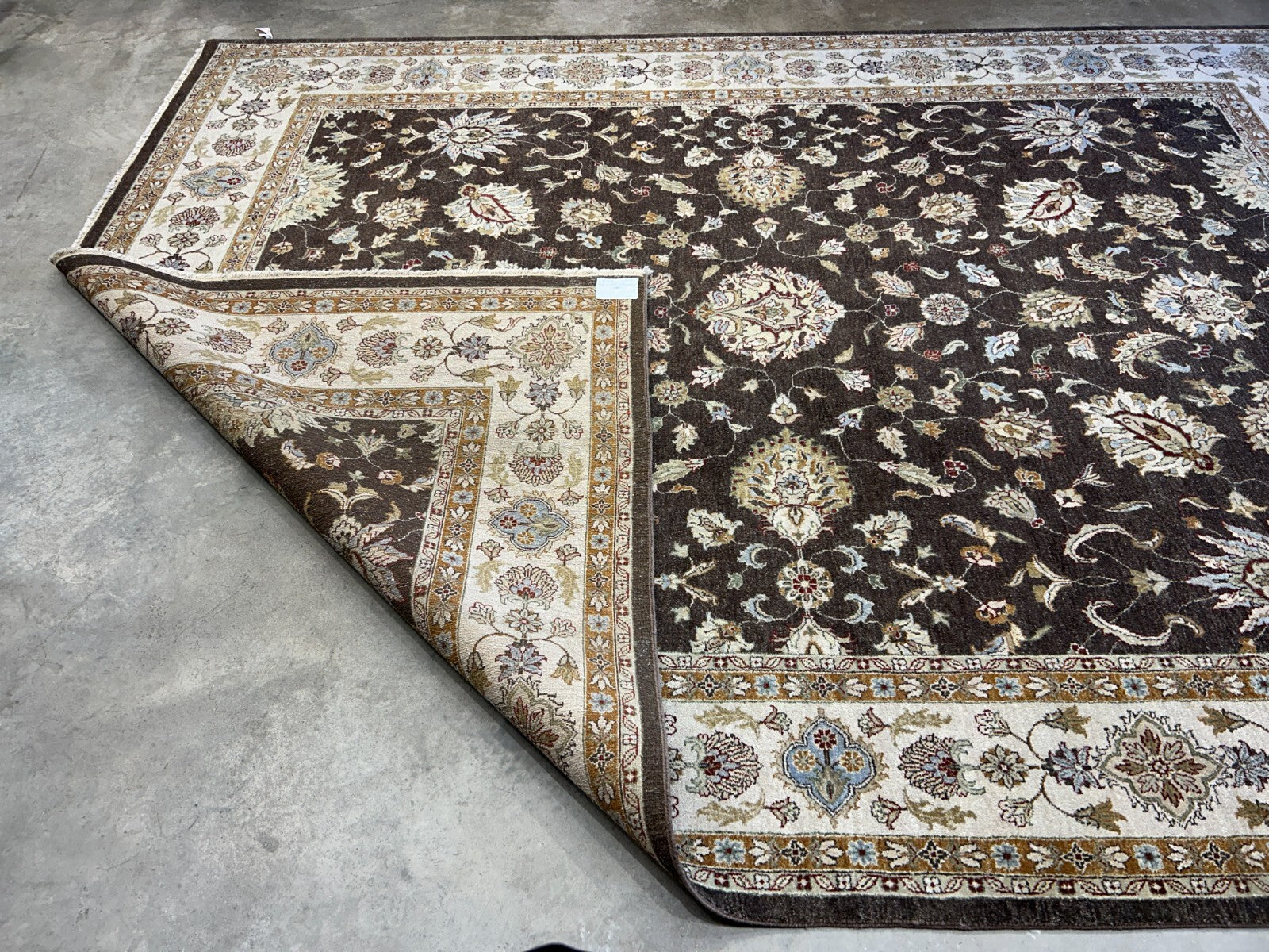 9'x11'10" Hand-Knotted 100% Wool Pile Pishawar Rug