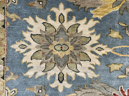 9'x12' Hand-Knotted 100% Wool Pile Mahal Design Carpet - Area Rug