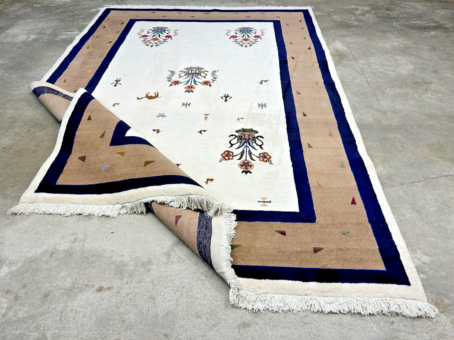 6'4"x9'9" Hand-Knotted 100% Wool Pile Gabeh Carpet - Area Rug