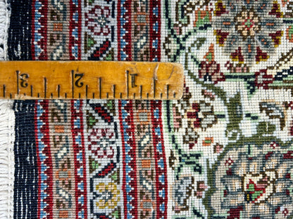 5'6"x7'8" Fine Hand-Knotted Wool & Silk Blend Tabrize Mahi Carpet - Area Rug