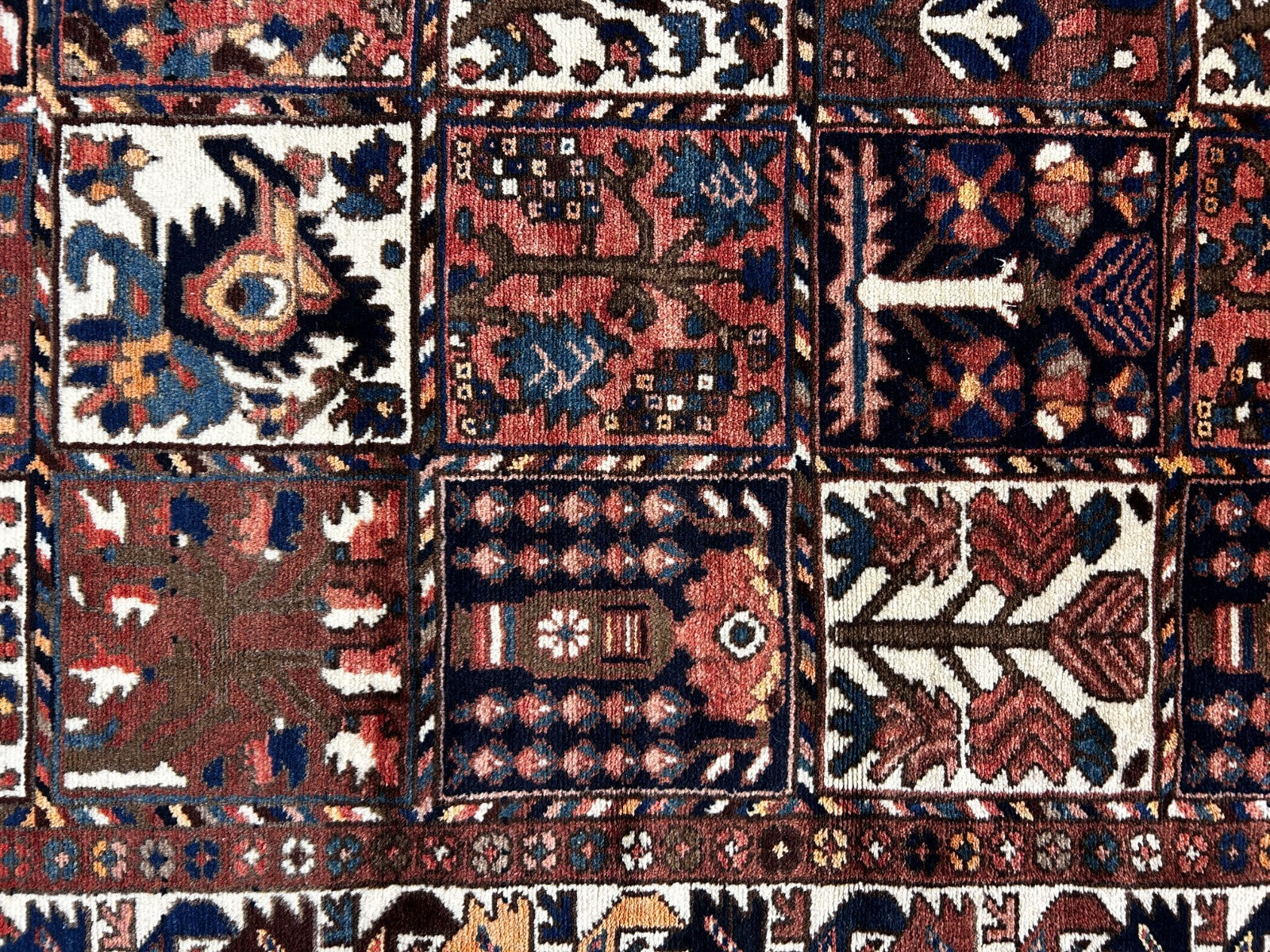 5'2" x 9'9" Hand-Knotted 100% Wool Pile Bakhtiarie Area Rug - Carpet