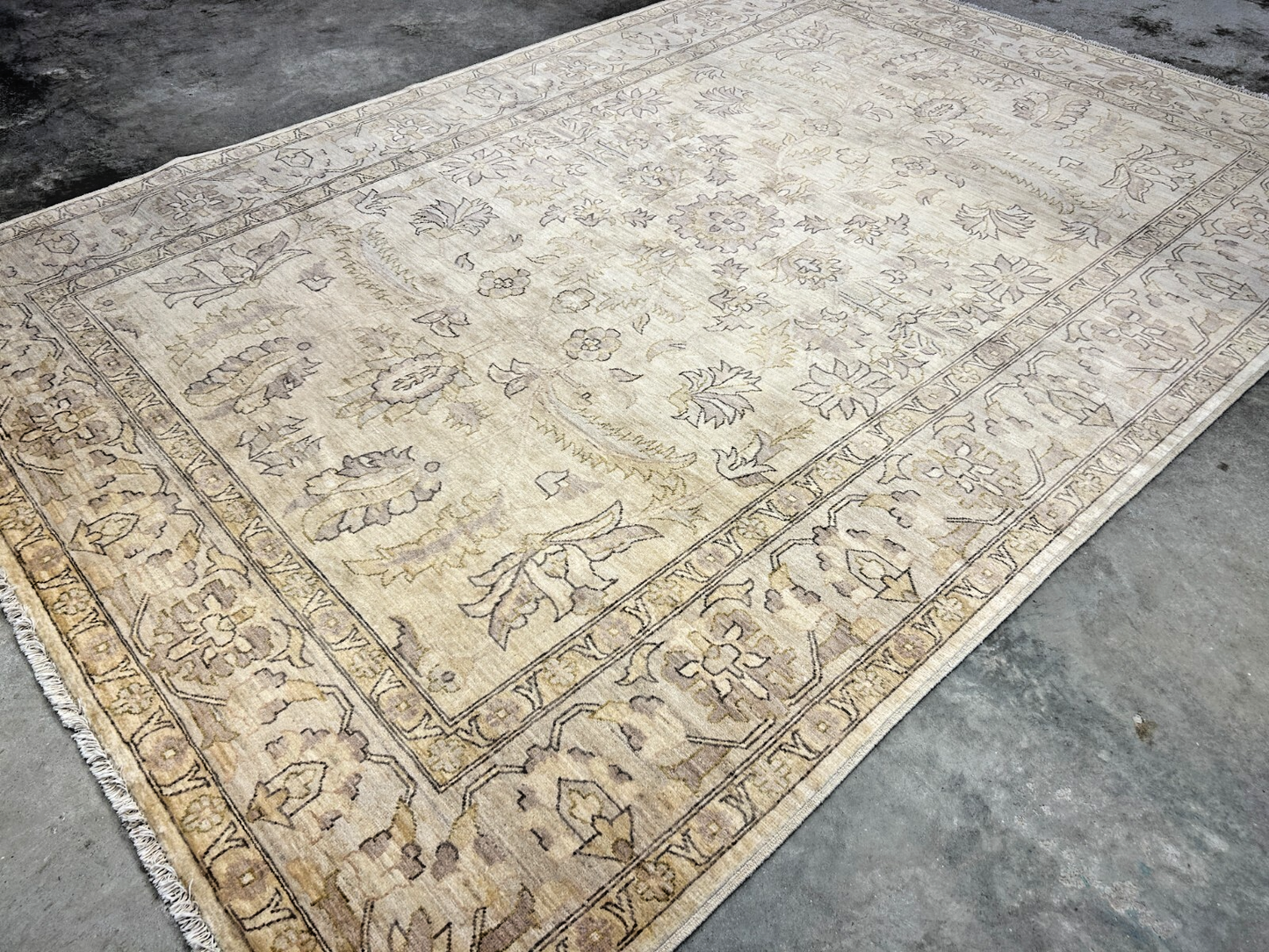 6'6"x9'6" Hand-Knotted 100% Wool Pile Afghan Carpet - Area Rug