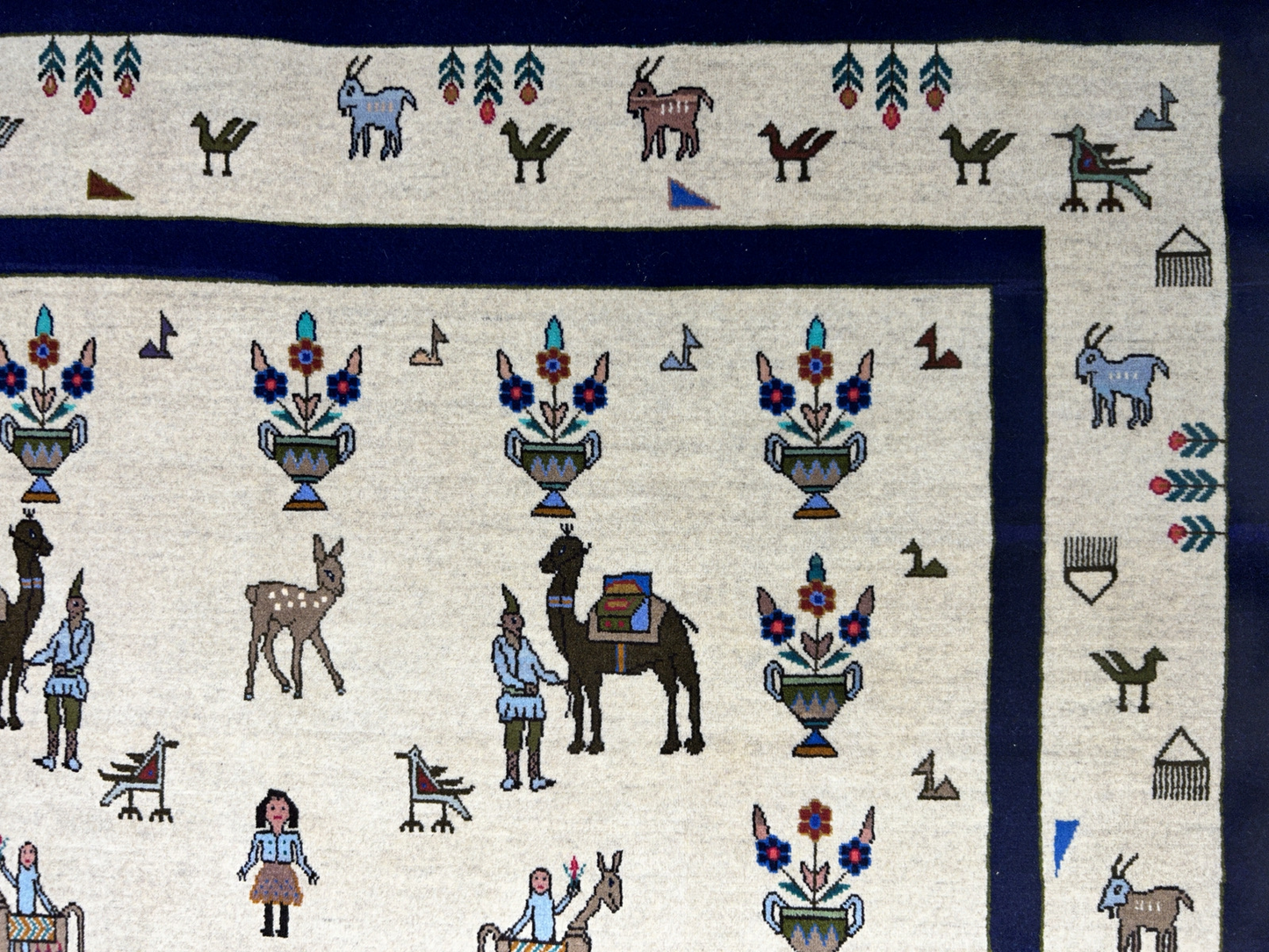 6'3"x9'4" Hand-Knotted 100% Wool Pile Gabeh Carpet - Area Rug