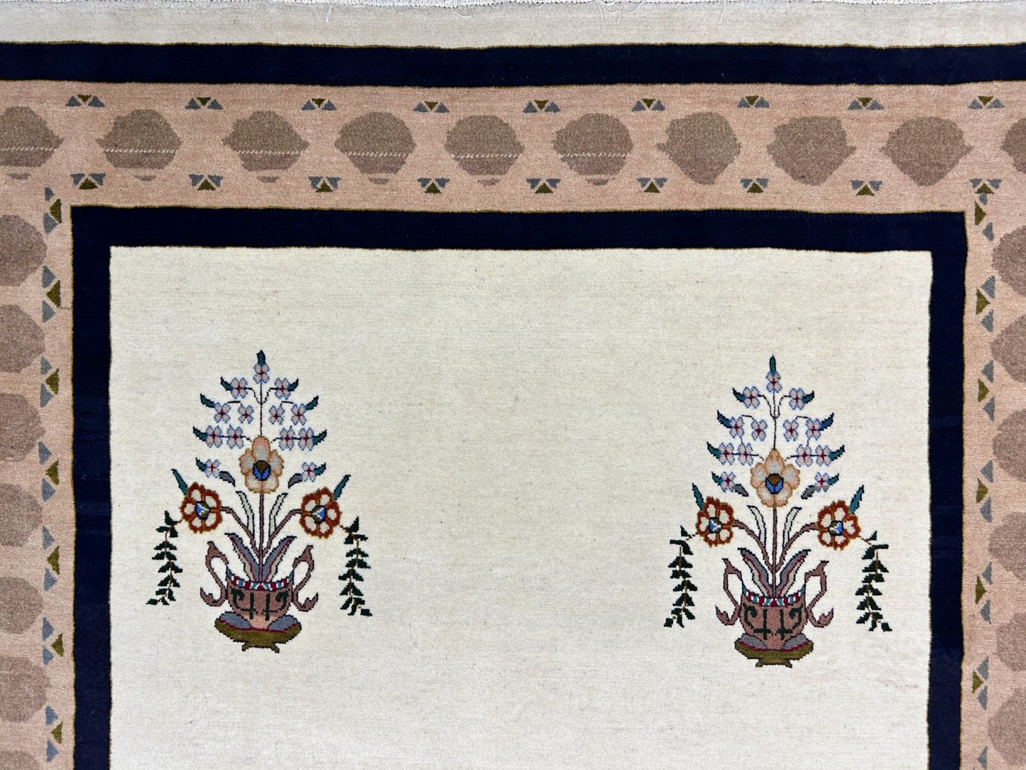 6'4"x9'5" Hand-Knotted 100% Wool Carpet - Gabeh Area Rug