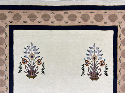 6'4"x9'5" Hand-Knotted 100% Wool Carpet - Gabeh Area Rug