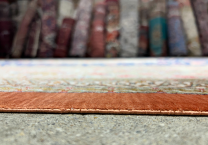 9'11"x13'6" Exquisite Signed Hand-Knotted 100% Silk Qume Rug