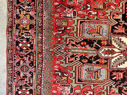 9'x11'5" Hand-Knotted 100% Wool Pile Herize Rug