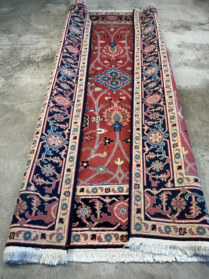 6'x9' Hand-Knotted 100% Wool Pile Indo-Serapi Carpet - Area Rug