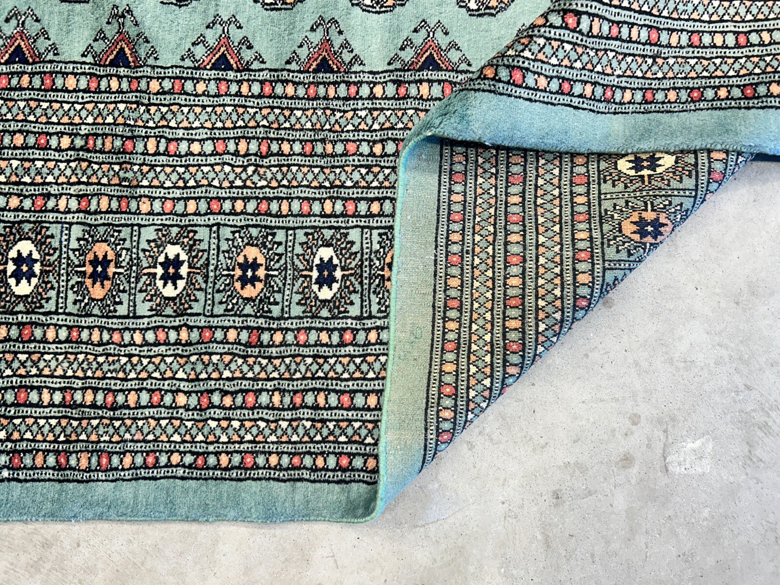 9'2"x12'2" Hand-Knotted 100% Wool Pile Bokhara Design Carpet - Area Rug