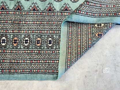 9'2"x12'2" Hand-Knotted 100% Wool Pile Bokhara Design Carpet - Area Rug