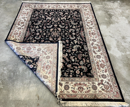 9'x12' Hand-Knotted Wool & Silk Pile Sinopersian Carpet - Area Rug