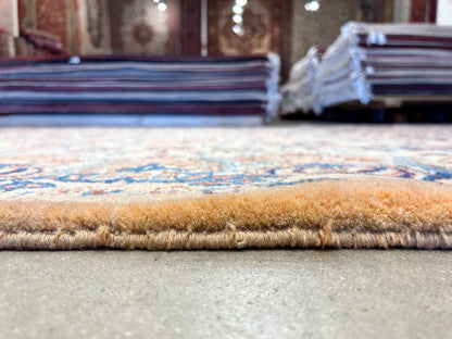 7'x11'10" Antique Hand-Knotted Wool Oriental Kermane Rug - Area Carpet