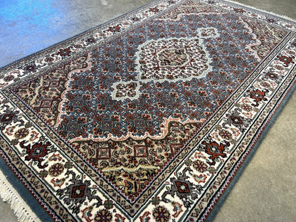 3'1"x4'10" Hand-Knotted Wool & Silk Pile Tabrize Mahi Rug