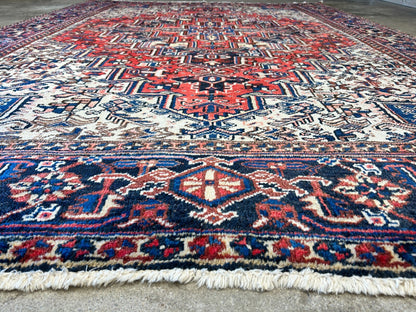 7'2"x10'1" Hand-Knotted 100% Wool Herize Carpet - Area Rug