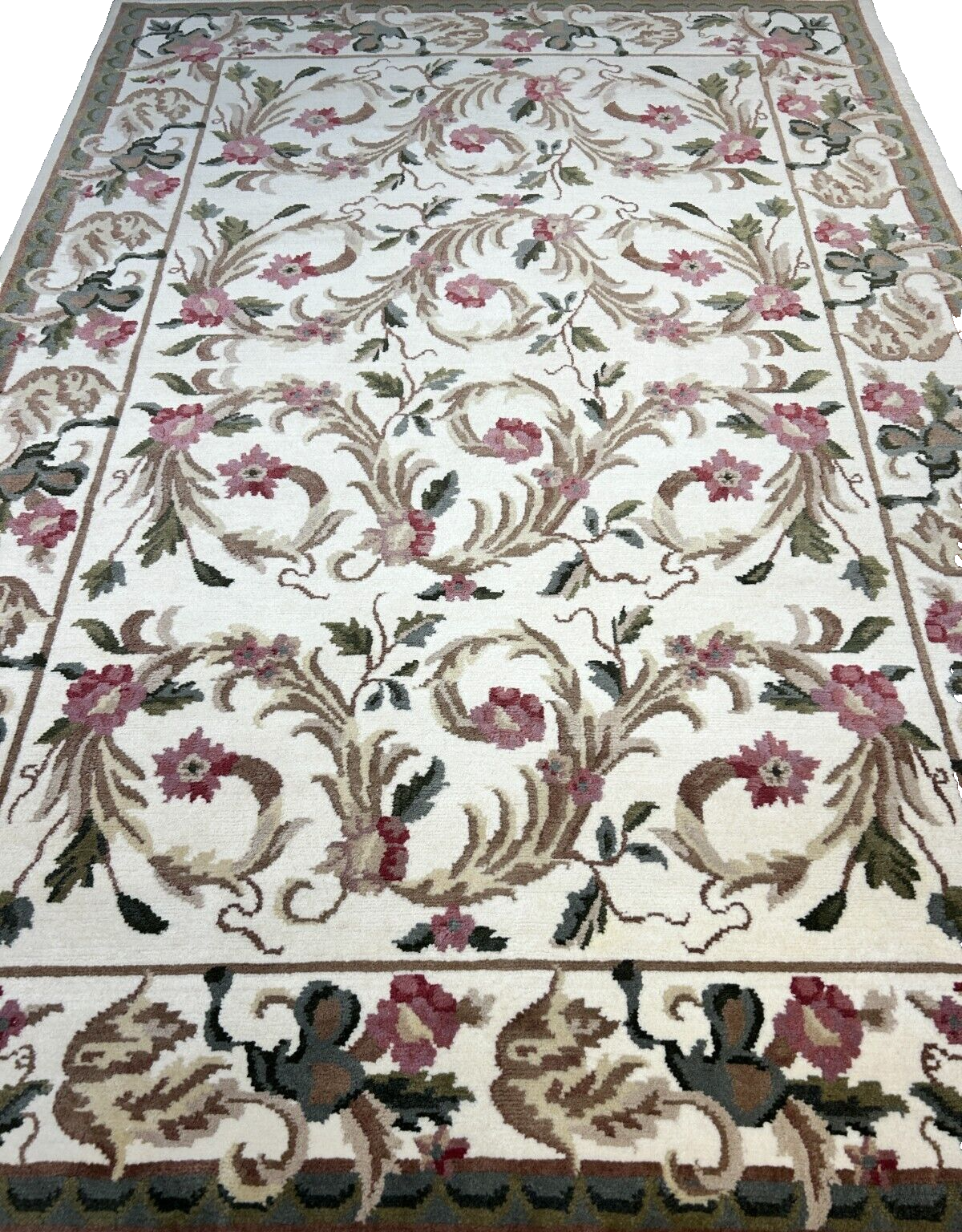 6'x9' Hand-Knotted 100% Wool Pile Art Deco Carpet - Area Rug