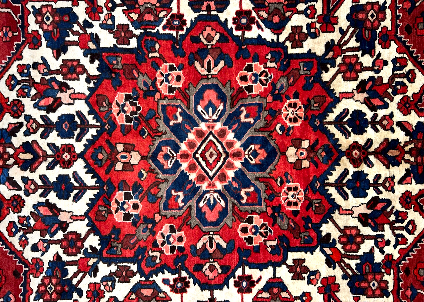 10'2"x13'1" Hand-Knotted 100% Wool Pile Bakhtiarie Rug