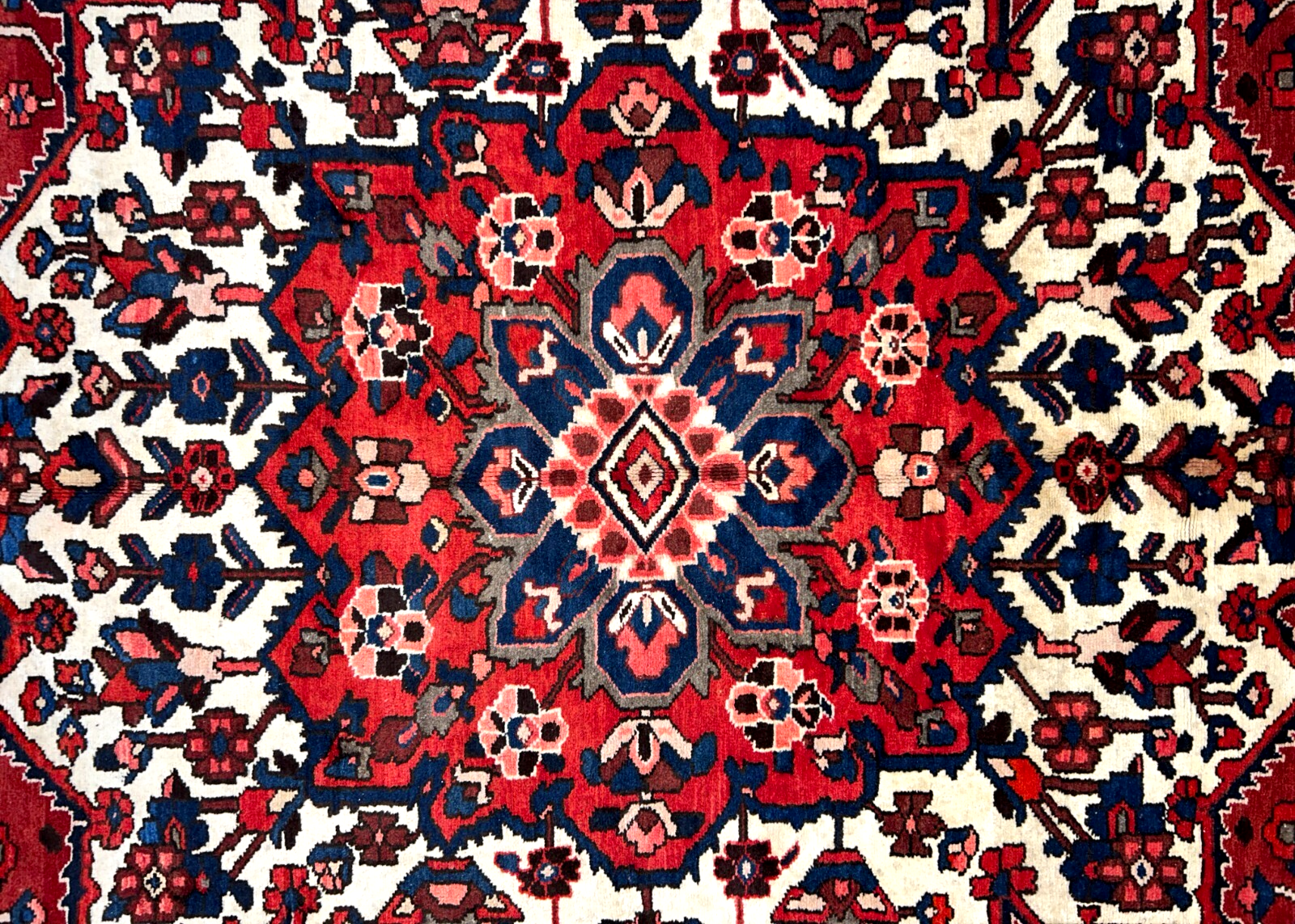 10'2"x13'1" Hand-Knotted 100% Wool Pile Bakhtiarie Rug