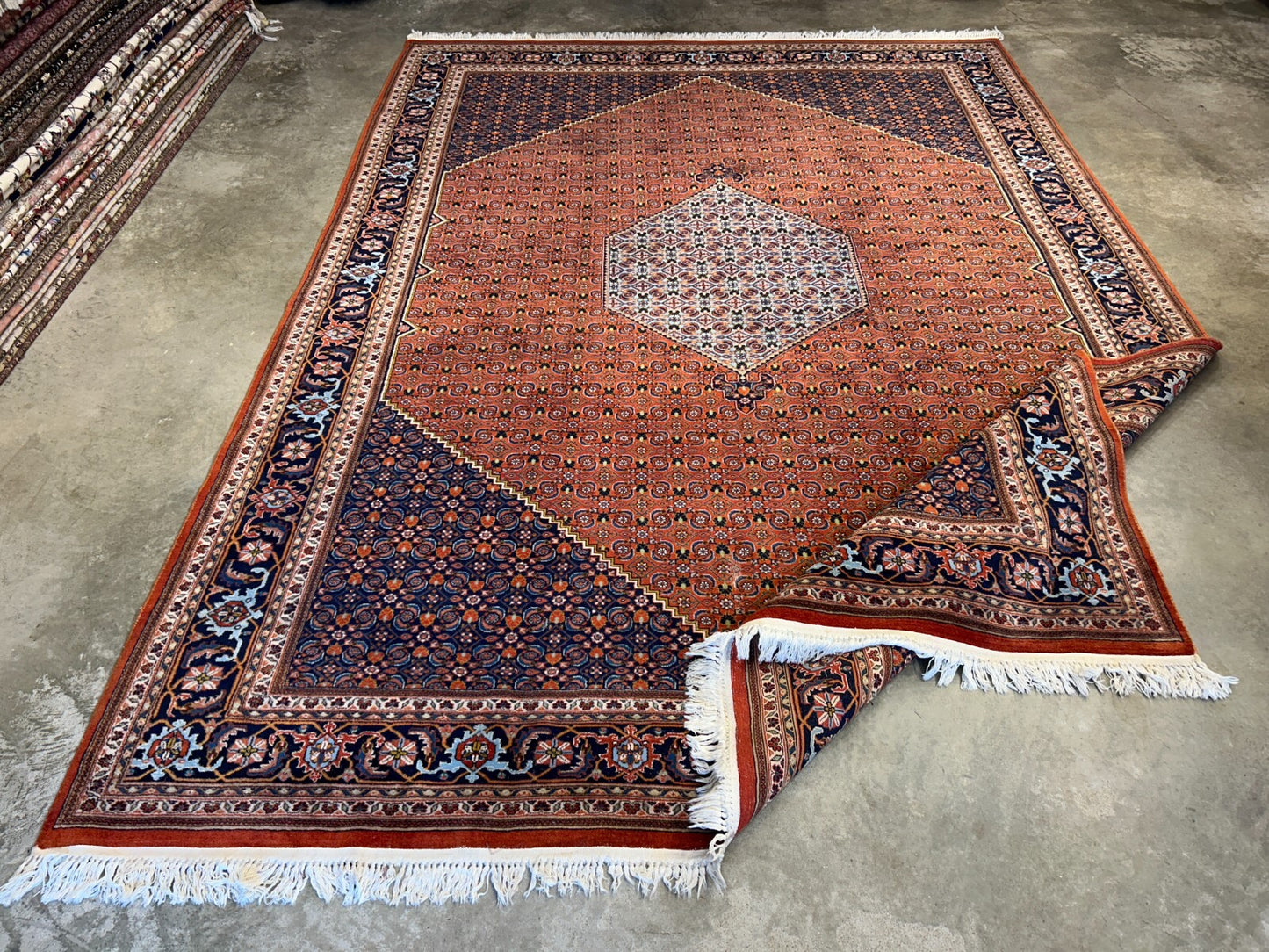 8'6"x12' Hand-Knotted 100% Wool Pile IndoBijar Rug