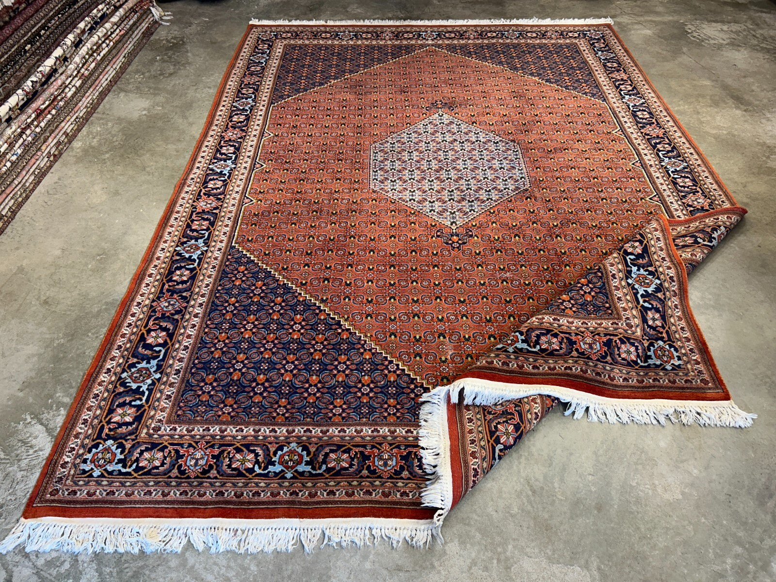 8'6"x12' Hand-Knotted 100% Wool Pile IndoBijar Rug