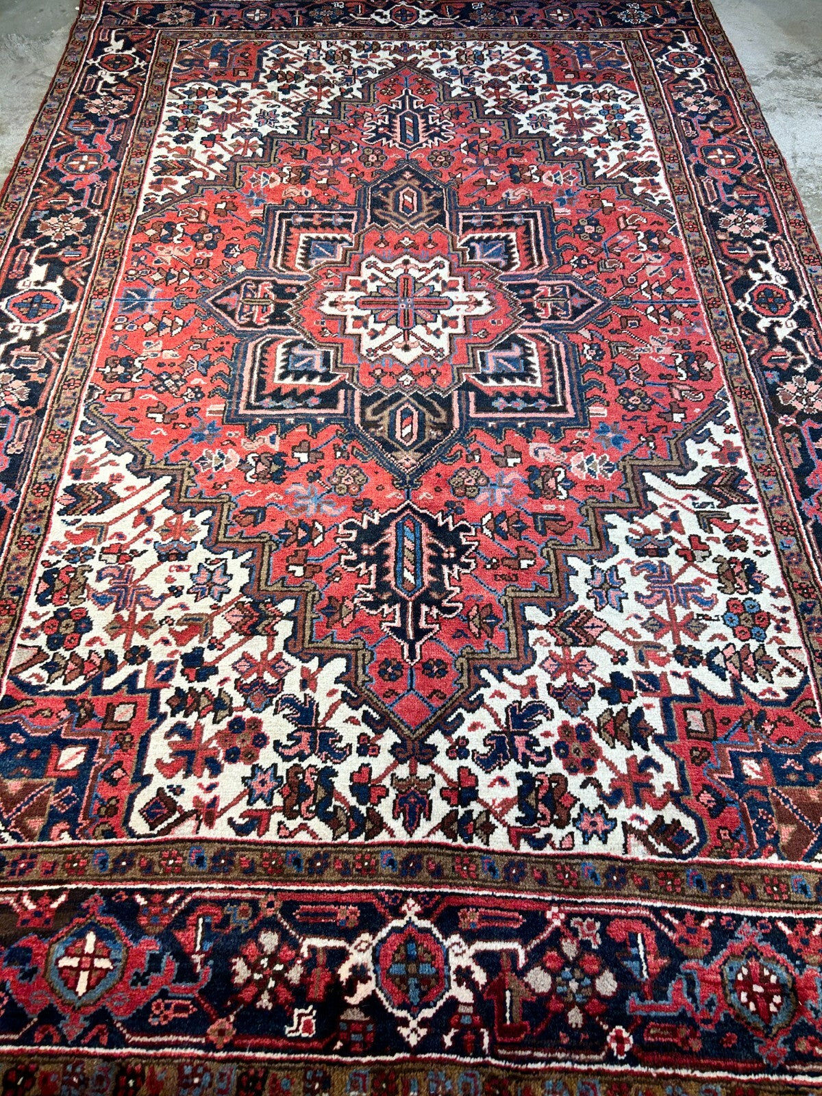 6'10"x10'3" Hand-Knotted 100% Wool Herize Carpet - Area Rug