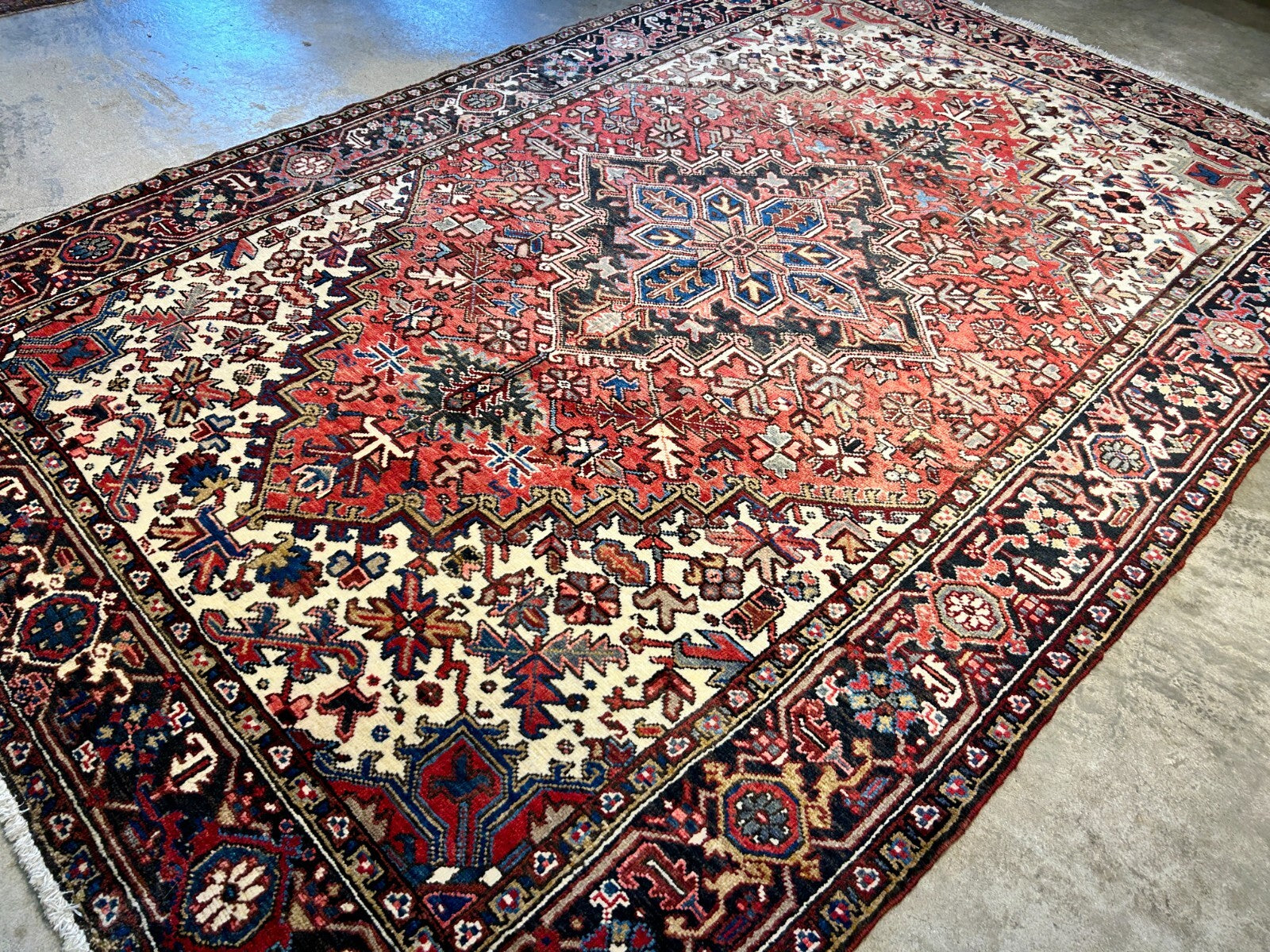 6'7"x9'7" Hand-Knotted 100% Lamb Wool Herize Carpet - Area Rug